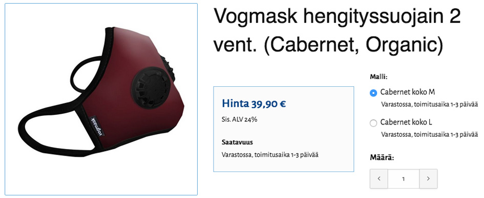 Vogmask suomi